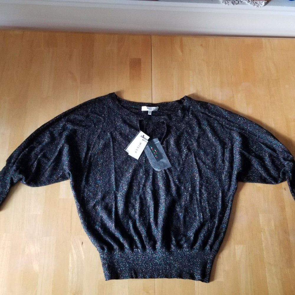 MILLY Italian Shimmer Sparkle Sweater - Picture 10 of 16
